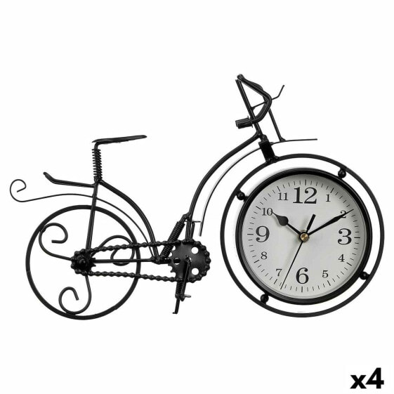 Часы настольные велосипед Gift Decor Чёрный Металл 33 x 22,5 x 4,2 см (4 шт)