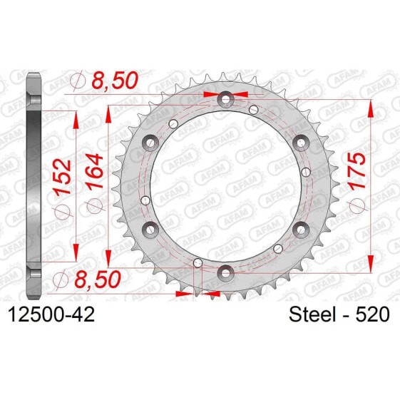 AFAM 12500 Rear Sprocket