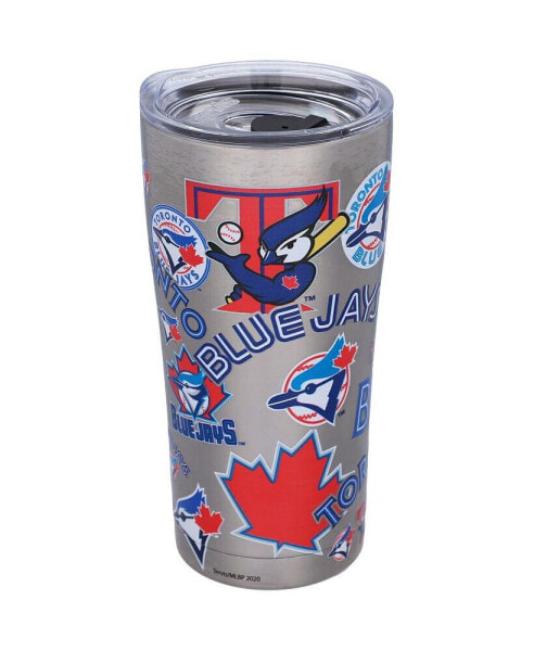 Toronto Blue Jays 20 Oz All Over Stainless Steel Tumbler with Slider Lid