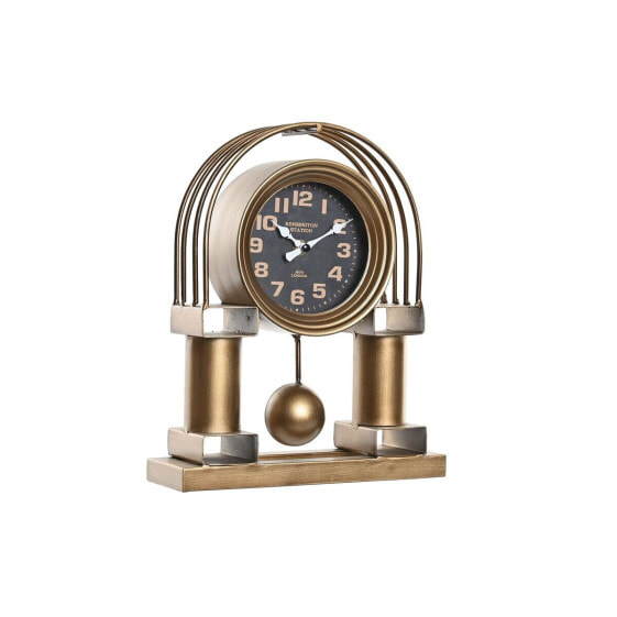 Настольные часы DKD Home Decor 25 x 8 x 31 cm Стеклянный Чёрный Позолоченный Железо традиционный