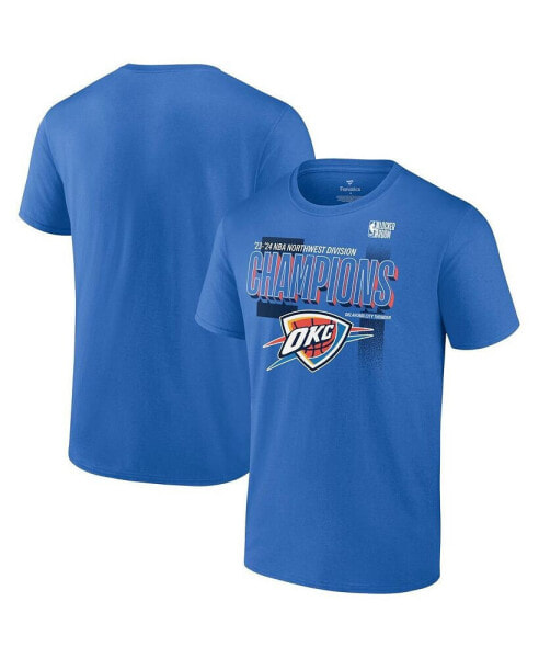 Men's Blue Oklahoma City Thunder 2024 Northwest Division Champions Locker Room T-Shirt