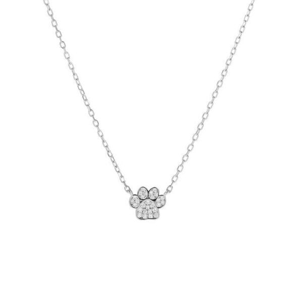 Silver necklace Paw AJNA0026