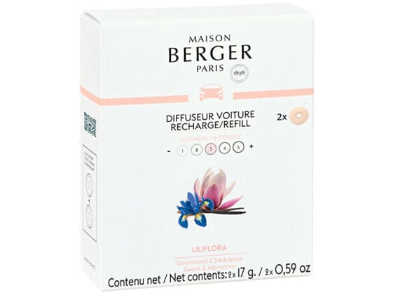 Ароматизатор салона для автомобиля Maison Berger Paris Magnolia Liliflora Car Diffuser Refill (Набор для зарядки/перезарядки автомобильного ароматизатора) 2 шт.