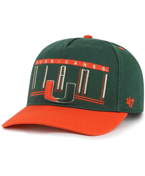 Men's Green Miami Hurricanes Double Header Hitch Adjustable Hat