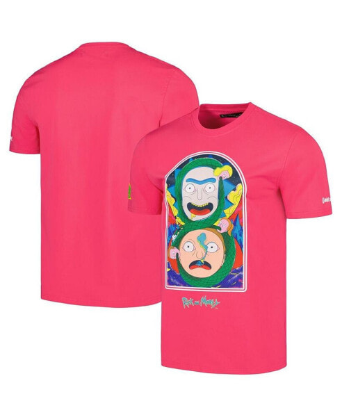 Men's Pink Rick And Morty Graphic T-shirt