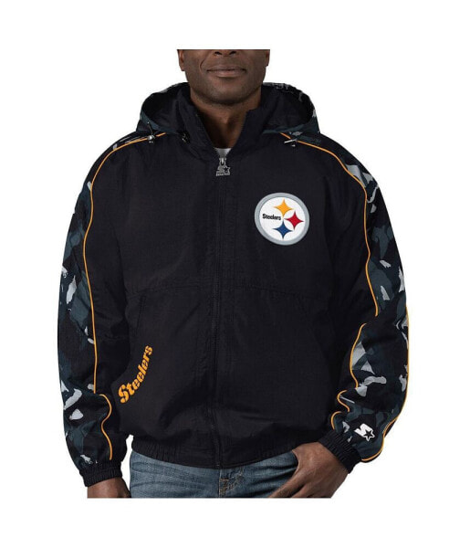 Куртка-худи с молнией Starter мужская черного цвета Pittsburgh Steelers Thursday Night Gridiron
