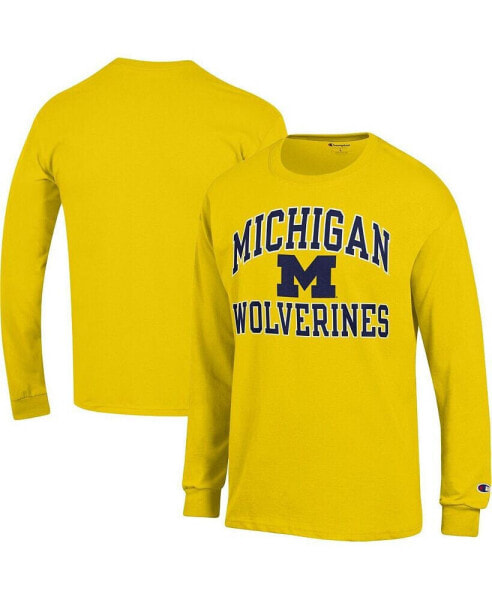 Men's Maize Michigan Wolverines High Motor Long Sleeve T-shirt