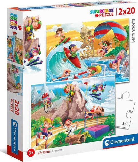 Clementoni Puzzle 2x20 elementów Let's sport! 24780