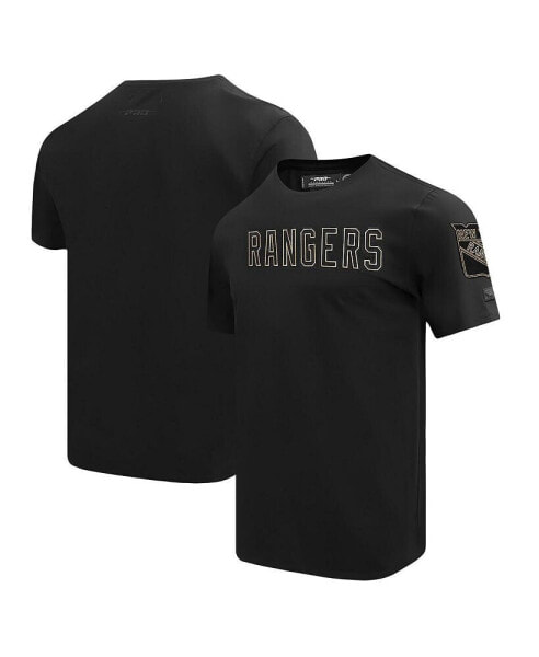 Men's Black New York Rangers Wordmark T-shirt