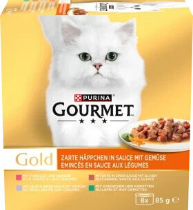 Nassfutter Katze zarte Häppchen in Soße Multipack (8x85 g), 680 g