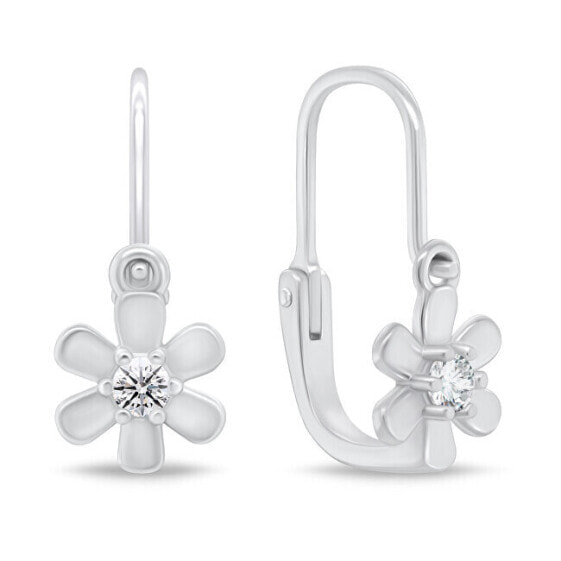 Design girl´s silver earrings Flowers EA193W