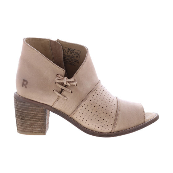 Roan by Bed Stu Katherine F850049 Womens Beige Leather Ankle & Booties Boots
