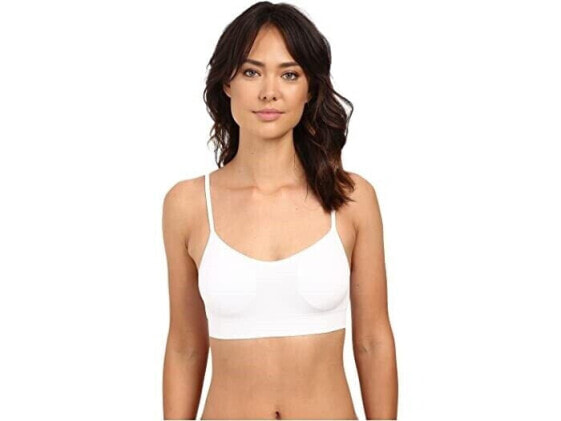 Jockey 252059 Women's Bralette Modern Micro Crop Bra White Underwear Size S