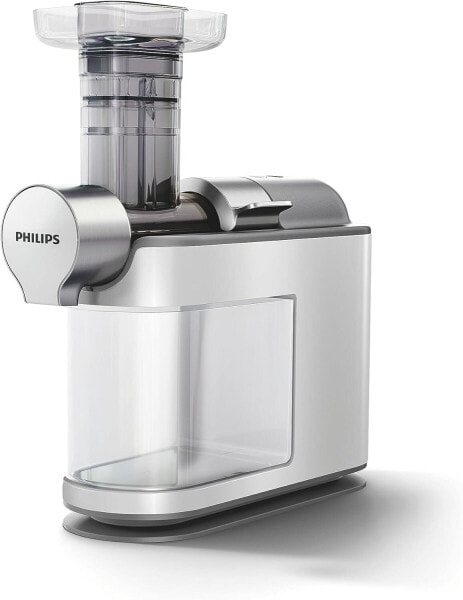 Philips Avance Collection MicroMasticating Juicer - 200 W Power, 1 Litre Capacity Container and Pulp Container, Quick Cleaning, No Strainer, White (HR1945/80)
