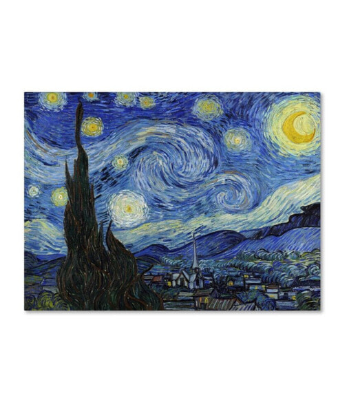 Холст с картиной Винсента Ван Гога "Звездная ночь" - 47" x 35" x 2" от Trademark Global