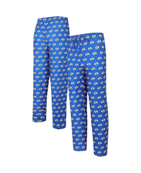 Men's Royal Los Angeles Rams Gauge Allover Print Knit Pants