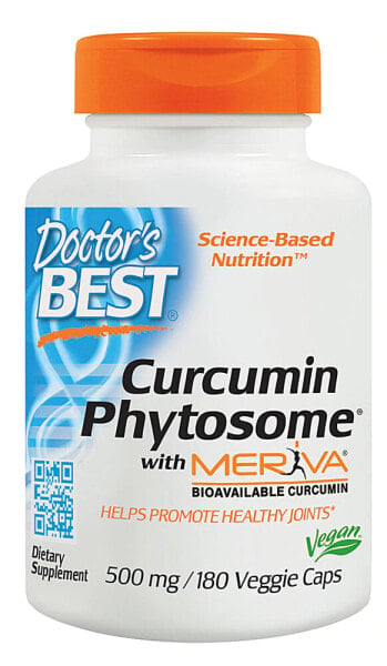 Doctor's Best Curcumin Phytosome with Meriva Фитосома экстракта куркумина 500 мг 180 вегетарианских капсул
