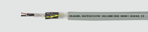 Helukabel MULTIFLEX 512-PUR - Low voltage cable - Grey - Polyurethane (PUR) - 1.5 cm - Polypropylene - Tinned copper