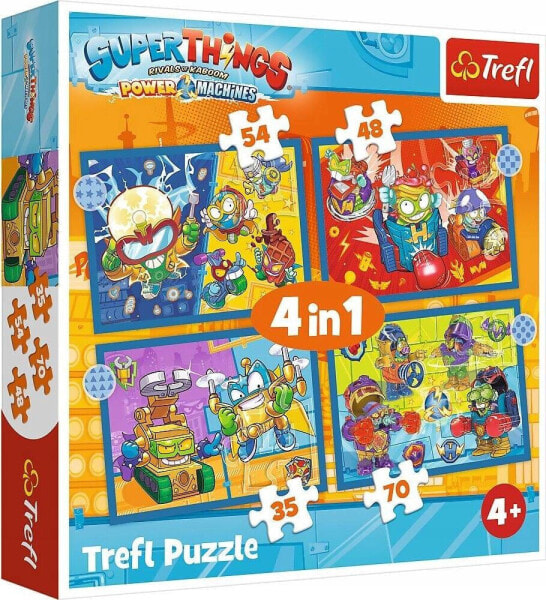 Trefl PUZZLE 4W1 TREFL 34390 SUPER AKCJA PUD