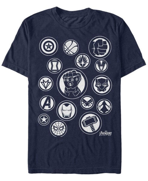 Marvel Men's Avengers Infinity War The Avengers Emblems Short Sleeve T-Shirt