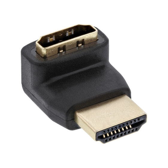 InLine HDMI adaptor - male/female - angled up - golden contacts - 4K2K