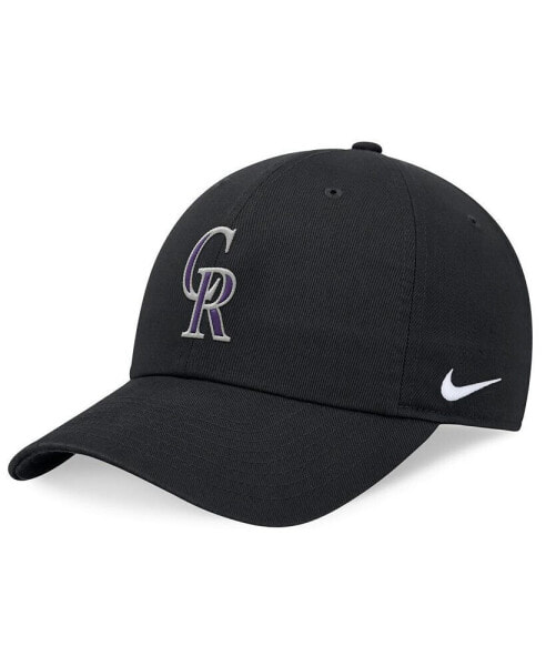 Men's Black Colorado Rockies Evergreen Club Adjustable Hat