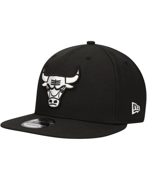 Men's Black Chicago Bulls Chainstitch 9fifty Snapback Hat