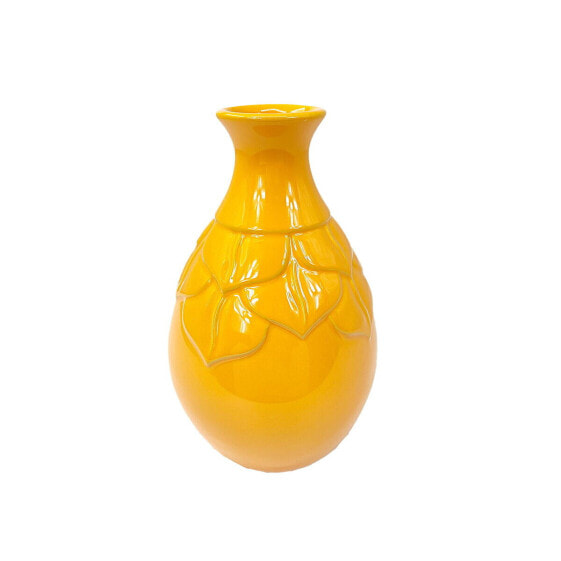 Vase Romimex Mustard Ceramic 16 x 25 x 16 cm