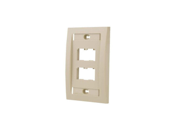 Panduit Wall Plate,Single Gang,4 Ports,Ivory CFPE4EIY