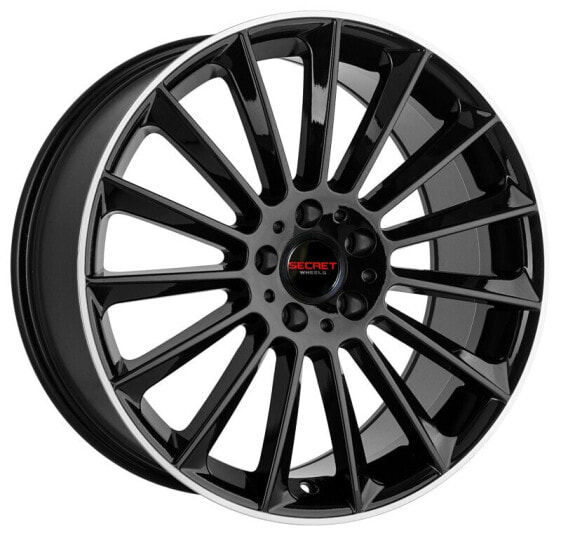 Secret Wheels SW1 black lip polish 8.5x20 ET40 - LK5/112 ML66.6