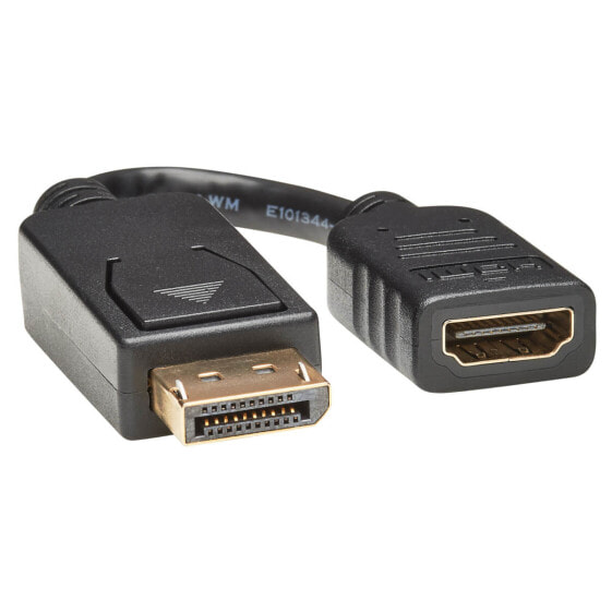 Tripp P136-000 DisplayPort to HDMI Adapter Video Converter (M/F) - 6-in. (15.24 cm) - 0.15 m - DisplayPort - HDMI - Male - Female - 1920 x 1200 pixels