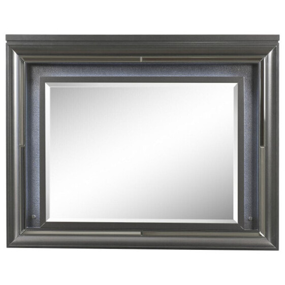 Sawyer Mirror with Led, Metallic Gray