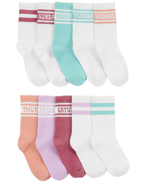 Kid 10-Pack Weekday Crew Socks 8-14