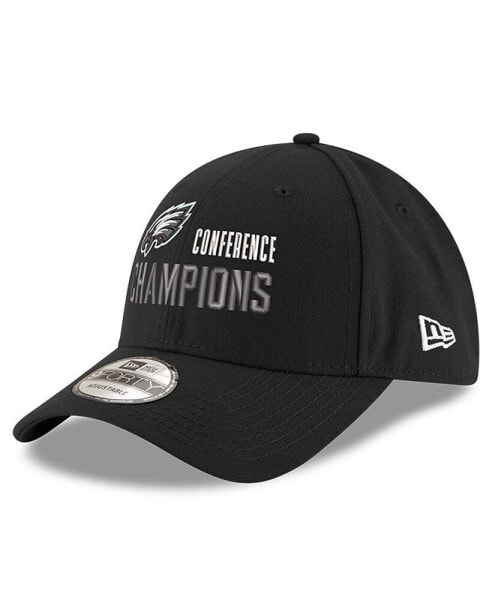 Men's Black Philadelphia Eagles 2022 NFC Champions Replica 9FORTY Adjustable Hat