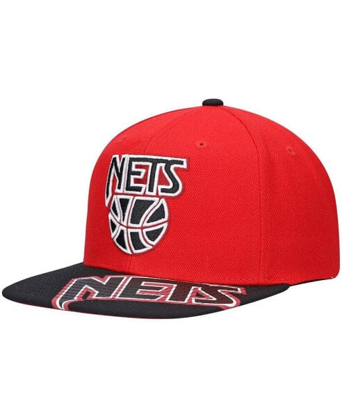 Men's x Lids Red, Black New Jersey Nets Hardwood Classics Reload 3.0 Snapback Hat