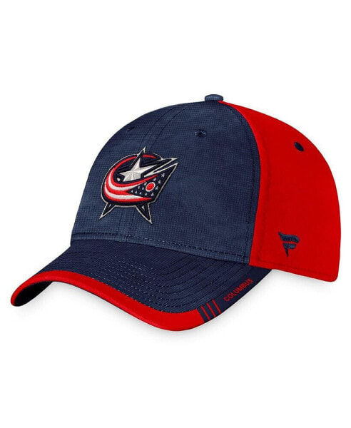 Men's Navy, Red Columbus Blue Jackets Authentic Pro Rink Camo Flex Hat