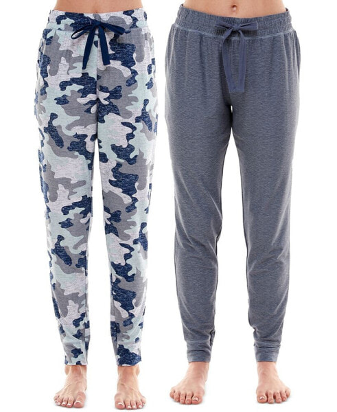 Women's Ultra-Soft Jogger Pajama Bottoms, Set of 2