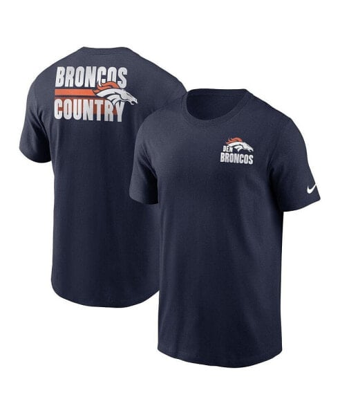 Men's Navy Denver Broncos Blitz Essential T-shirt