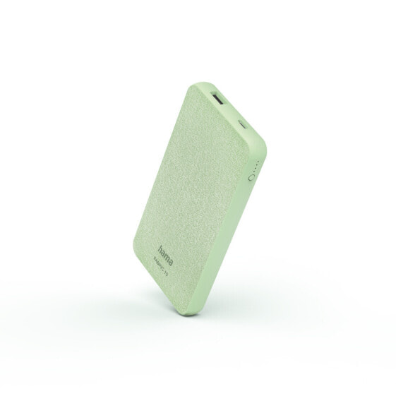 Портативное зарядное устройство Hama Fabric 10 - 10000 mAh - Lithium Polymer (LiPo) - Зеленое