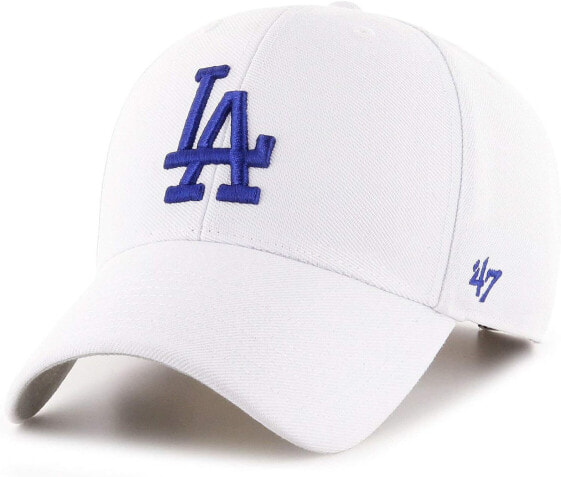 '47 Brand MVP Khaki Dodgers Strapback Cap MLB Curved Brim LA Los Angeles with Peak