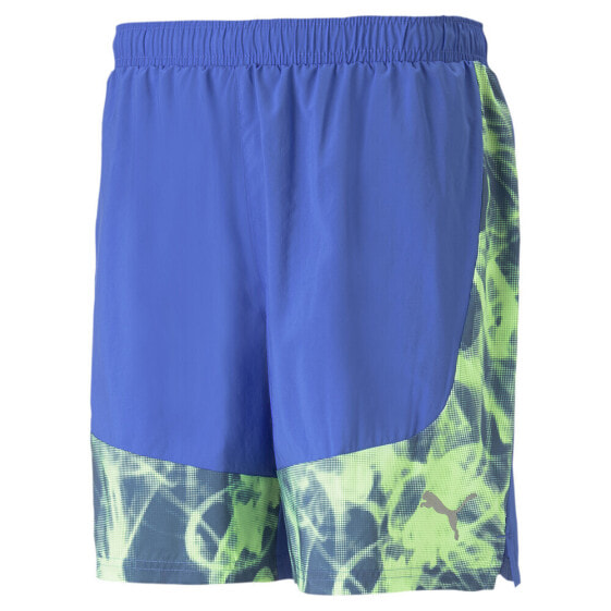 Puma Run Favorite Woven Session 7 Inch Shorts Mens Blue Casual Athletic Bottoms