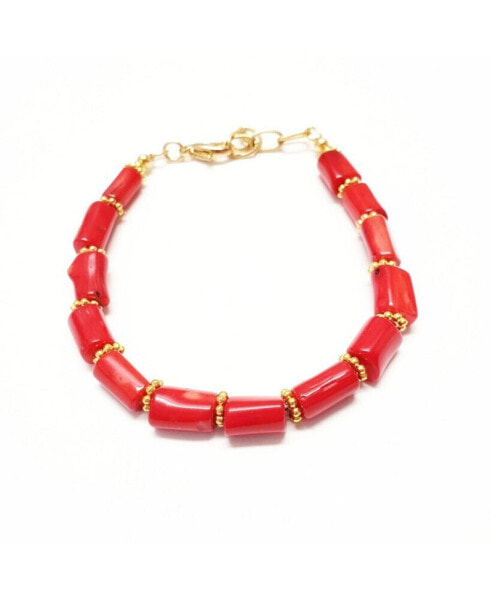 Women's Rouge Bracelet with Red Beads