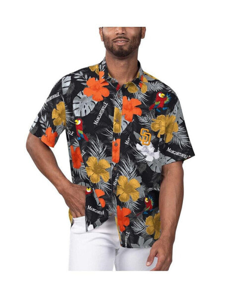 Men's Black San Diego Padres Island Life Floral Party Button-Up Shirt