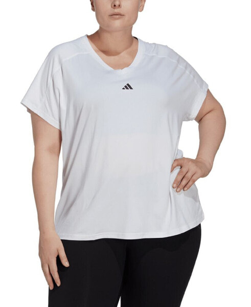 Plus Size Train Essentials V-Neck Short-Sleeve Tee