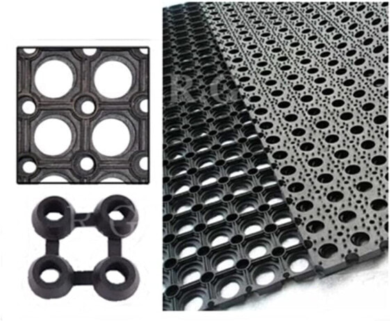 Rubber Mat, Dirt Trapper Mat, Ring Rubber Mat, Honeycomb Mat (40 x 60)