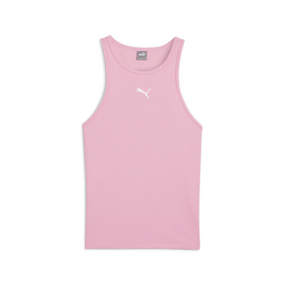 Puma Her Crew Neck Tank Top Womens Pink Casual Athletic 67870028