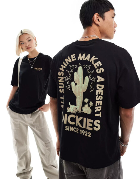 Dickies badger mountain short sleeve back print t-shirt in washed black- exclusive to asos