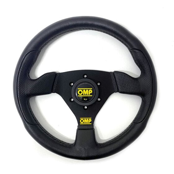 Racing Steering Wheel OMP Trecento Uno Polyurethane Black Ø 30 cm