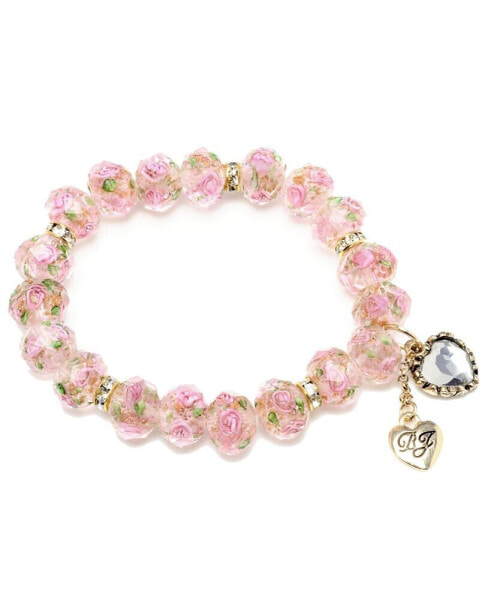 Браслет Betsey Johnson Flower Beaded Stretch.