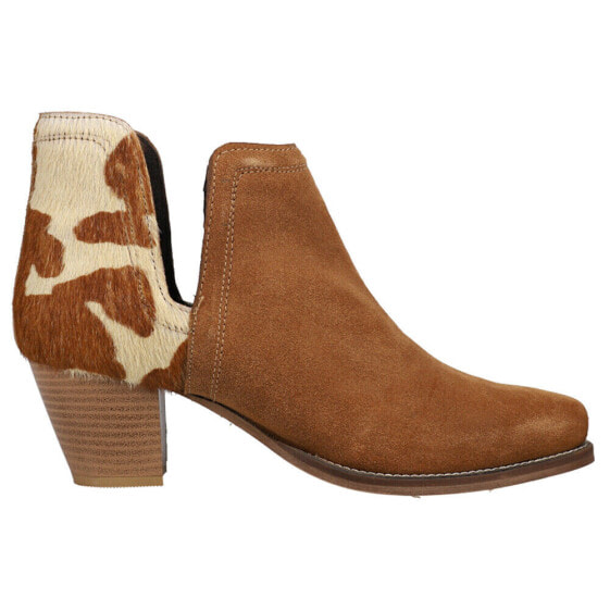 Roper Rowdy Cow Snip Toe Cowboy Booties Womens Brown Casual Boots 09-021-0981-30